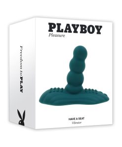 Playboy Have A Seat Rechargeable Silicone Remote-Controlled Vibrating Grind Pad Deep Teal