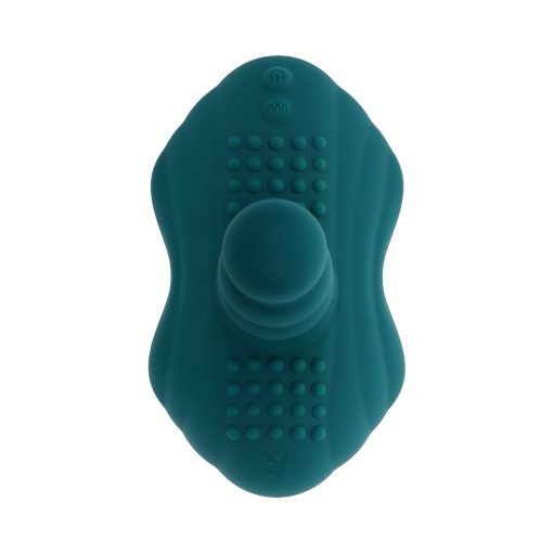 Playboy Have A Seat Rechargeable Silicone Remote-Controlled Vibrating Grind Pad Deep Teal - Image 2