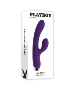 Playboy New Crush Rechargeable Silicone Rabbit Vibrator Acai