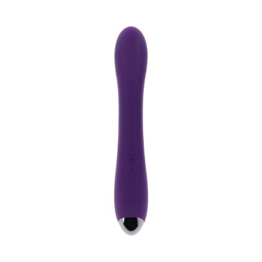 Playboy New Crush Rechargeable Silicone Rabbit Vibrator Acai - Image 6