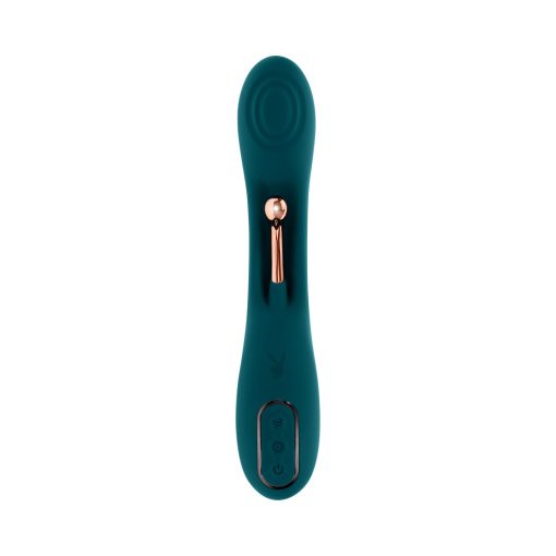 Playboy Aurelie Rechargeable Silicone G-Spot Tickling Vibrator Deep Teal - Image 3