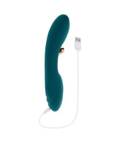 Playboy Aurelie Rechargeable Silicone G-Spot Tickling Vibrator Deep Teal