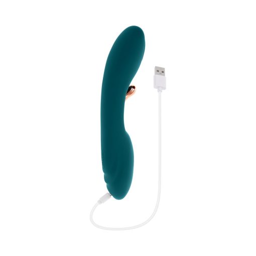Playboy Aurelie Rechargeable Silicone G-Spot Tickling Vibrator Deep Teal - Image 7