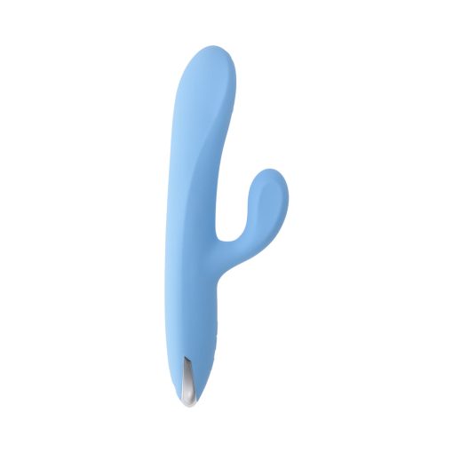 Playboy Up & Away Rechargeable Silicone Rabbit Vibrator Blue - Image 5