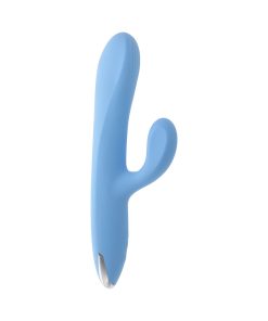 Playboy Up & Away Rechargeable Silicone Rabbit Vibrator Blue