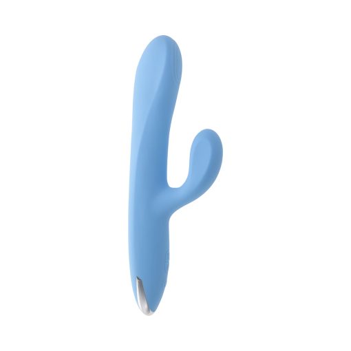 Playboy Up & Away Rechargeable Silicone Rabbit Vibrator Blue - Image 6