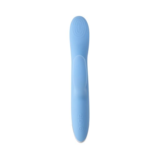 Playboy Up & Away Rechargeable Silicone Rabbit Vibrator Blue - Image 7