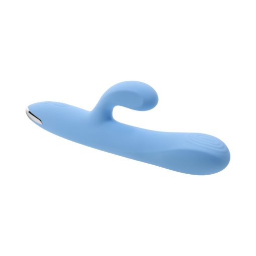 Playboy Up & Away Rechargeable Silicone Rabbit Vibrator Blue - Image 8