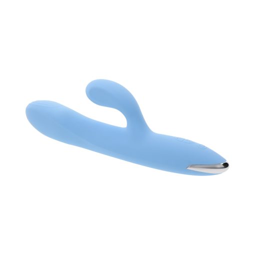 Playboy Up & Away Rechargeable Silicone Rabbit Vibrator Blue - Image 9