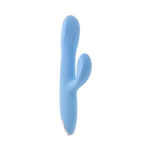 Playboy Up & Away Rechargeable Silicone Rabbit Vibrator Blue - Image 12