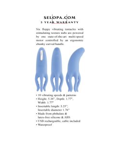 Selopa Tentacle Tickler Rechargeable Silicone Flexible Bead Vibrator Blue