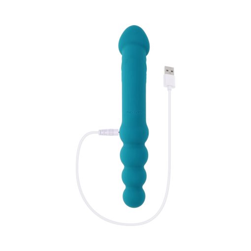 Evolved Flip Flop Rechargeable Silicone Dual-Ended Vibrator Teal - Image 8