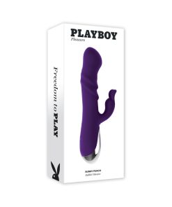 Playboy Bunny Punch Rabbit Vibrator – Twirling, Rechargeable, Purple
