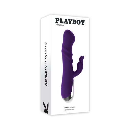 Playboy Bunny Punch Rabbit Vibrator – Twirling, Rechargeable, Purple
