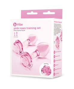 B-Vibe Pink Roses Training Plug Set