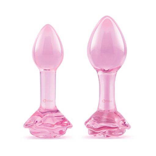 B-Vibe Pink Roses Training Plug Set - Image 2