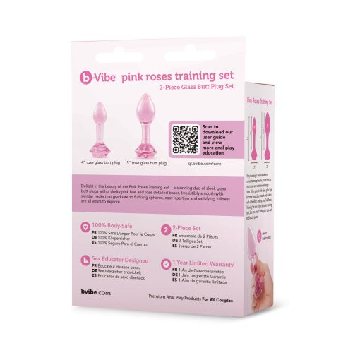 B-Vibe Pink Roses Training Plug Set - Image 11