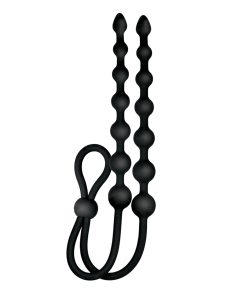 Ass-Sation Dual Silicone Anal Beads Black