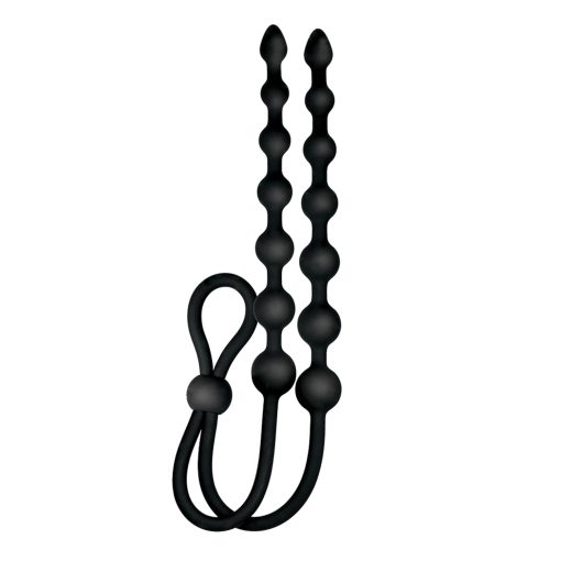 Ass-Sation Dual Silicone Anal Beads Black - Image 2