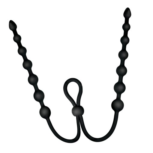 Ass-Sation Dual Silicone Anal Beads Black - Image 3