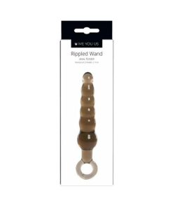 Me You Us Rippled Wand Anal Teaser Plug Black