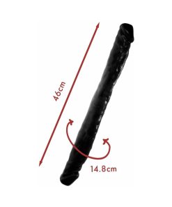Me You Us Eighteen Double Dong 18 In. Double Ended Dildo Black