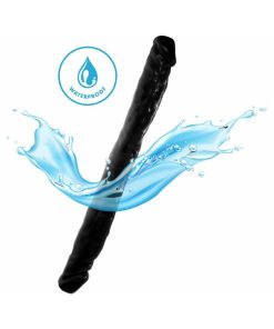 Me You Us Eighteen Double Dong 18 In. Double Ended Dildo Black