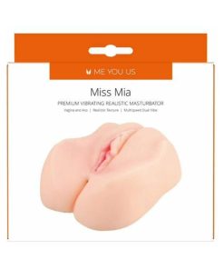 Me You Us Miss Mia Premium Vibrating Realistic Masturbator Vanilla