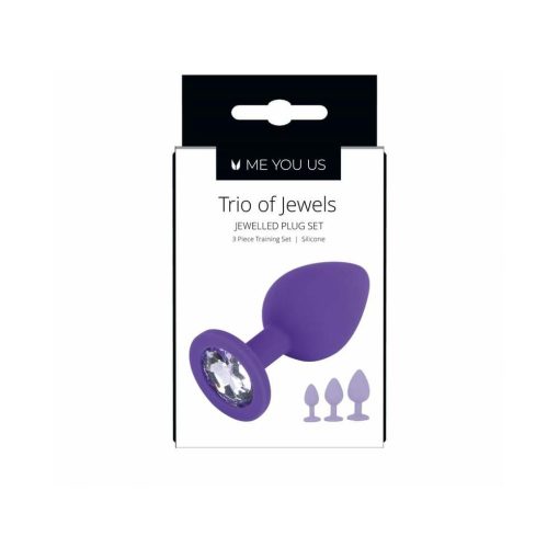 Me You Us Trio Of Jewels 3-Piece Training Plug Set Purple - Image 5