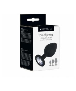 Me You Us Trio Of Jewels 3-Piece Training Plug Set Black