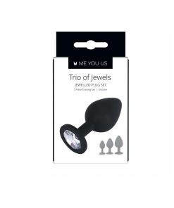 Me You Us Trio Of Jewels 3-Piece Training Plug Set Black