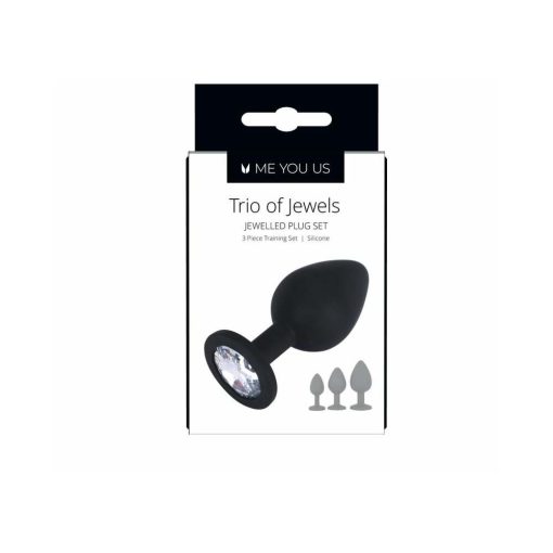 Me You Us Trio Of Jewels 3-Piece Training Plug Set Black - Image 5
