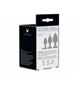 Me You Us Trio Of Jewels 3-Piece Training Plug Set Black
