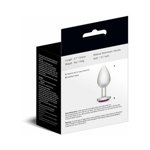 Me You Us Crystal Jewels Metal Plug Purple L - Image 4