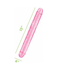 Me You Us Ultra Cock 12 In. Jelly Double Ended Dildo Pink
