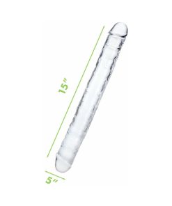 Me You Us Ultra Cock 15 In. Jelly Double Ended Dildo Clear
