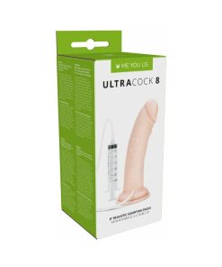Me You Us Ultra Cock 8 In. Realistic Squirting Dildo Vanilla