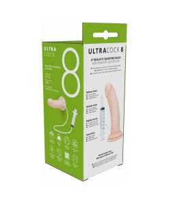 Me You Us Ultra Cock 8 In. Realistic Squirting Dildo Vanilla