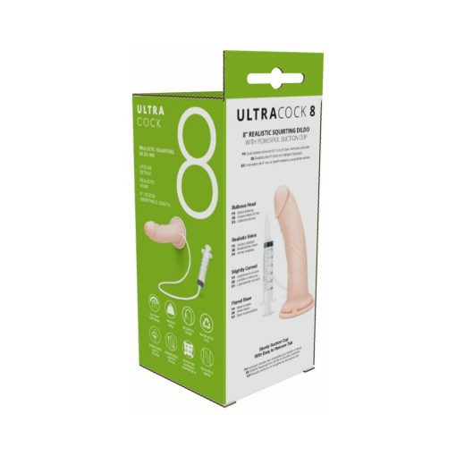 Me You Us Ultra Cock 8 In. Realistic Squirting Dildo Vanilla - Image 5