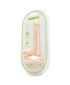 Me You Us Ultra Cock 6 In. Realistic Dual Density Dildo With Balls Vanilla