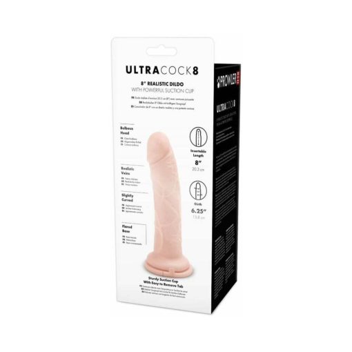 Prowler Red Ultra Cock 8 In. Realistic Dildo Vanilla - Image 5