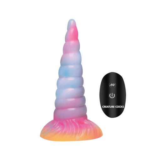 Creature Cocks Unicorn Glow-In-The-Dark Vibrating Silicone Dildo - Image 2