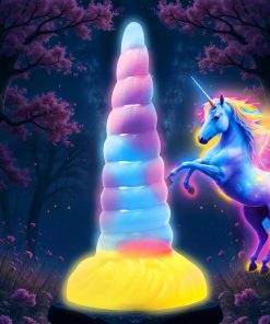 Creature Cocks Unicorn Glow-In-The-Dark Vibrating Silicone Dildo