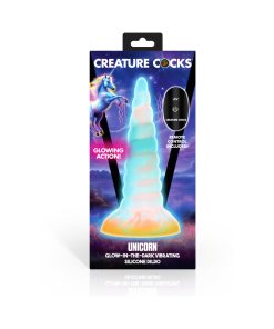 Creature Cocks Unicorn Glow-In-The-Dark Vibrating Silicone Dildo