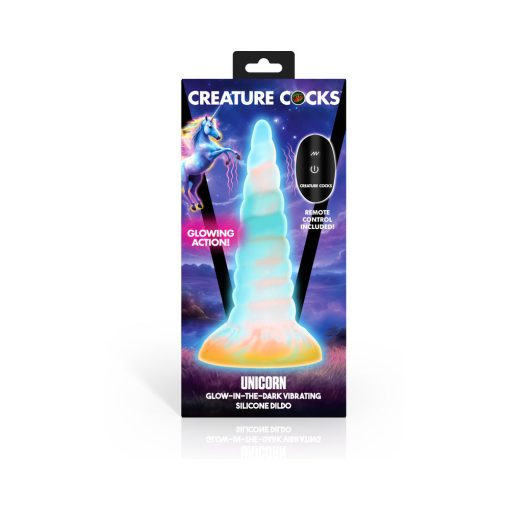 Creature Cocks Unicorn Glow-In-The-Dark Vibrating Silicone Dildo - Image 7