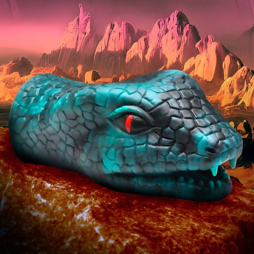 Creature Cocks Serpentine Stroker Silicone Masturbator Green - Image 8