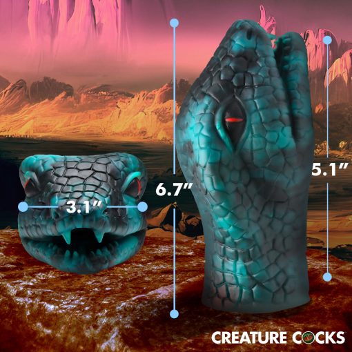 Creature Cocks Serpentine Stroker Silicone Masturbator Green - Image 11