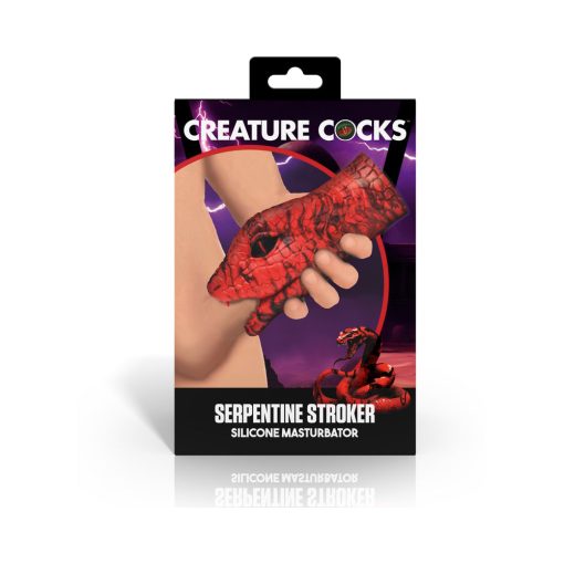 Creature Cocks Serpentine Stroker Silicone Masturbator Red - Image 12