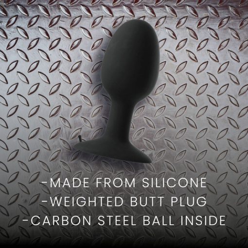 Prowler Red Weighted Butt Plug Black L - Image 3