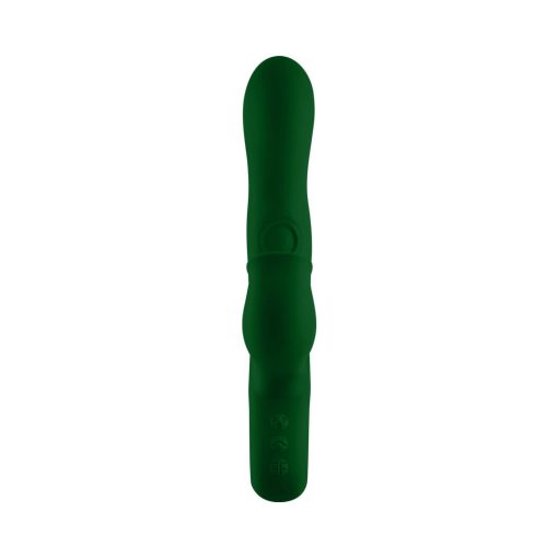 Femmefunn Pallina Triple Action Thumping Rabbit Vibrator Dark Green - Image 3